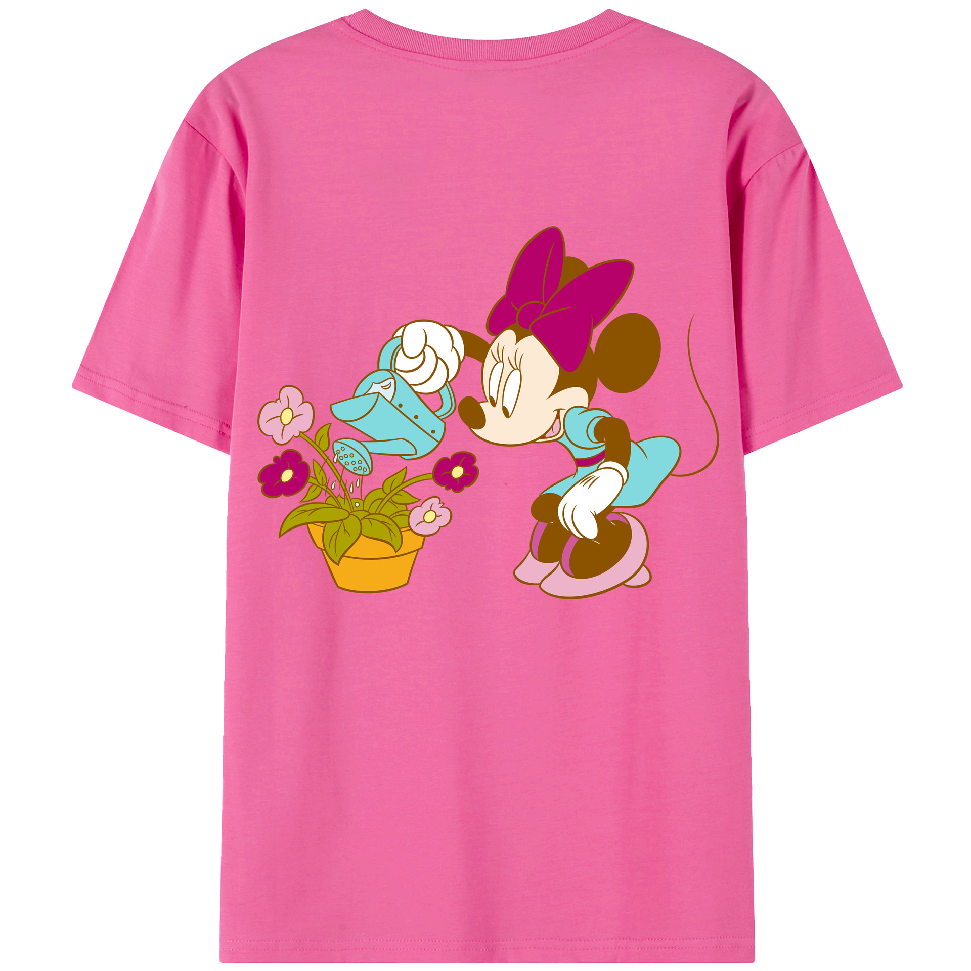 （画像用） ミッキーマウス Mickey Mouse レディース半袖Tシャツ(バックプリント)